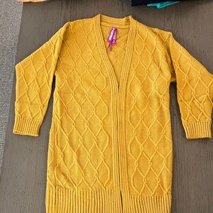 PINK LATTE Girls cable knit cardigan